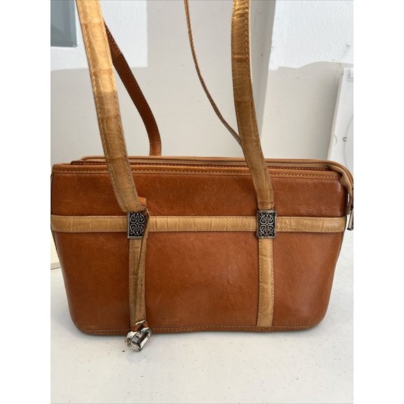 Brighton Bags Vintage Tan Leather Brighton Shoulder Bag Brighton